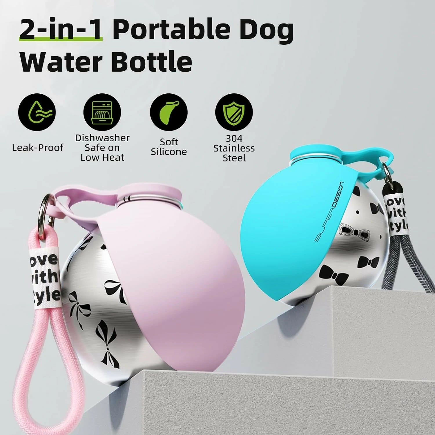 2-in-1 Portable Dog Water Bottle for Small Dogs🐶