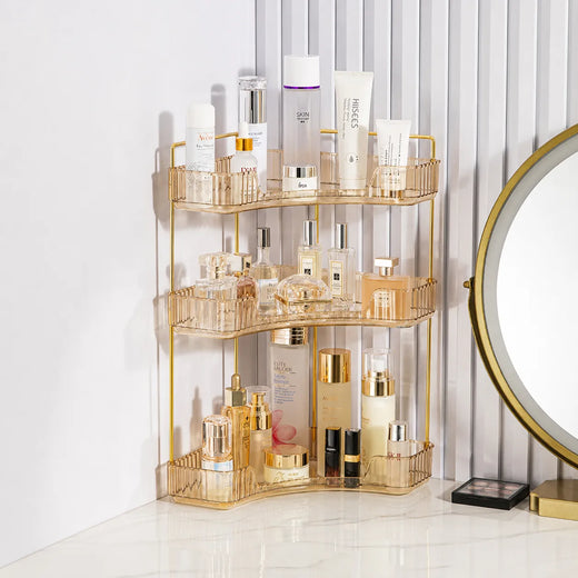 Multi-Tier Corner Organizer Rack for Countertop Storage