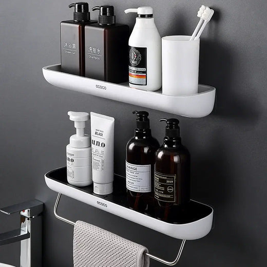 Adhesive-Mount Slim Shelf for Bathroom & Kitchen Organization