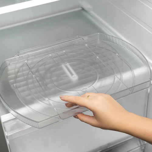Clear 360° Rectangular Lazy Susan – Fridge Organizer & Rotating Storage (15.3" × 11.1")