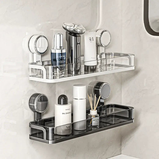 Suction-Mount Slim Shelf for Bathroom & Kitchen Organization