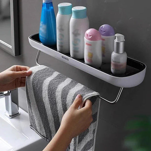 Adhesive-Mount Slim Shelf for Bathroom & Kitchen Organization - image 02