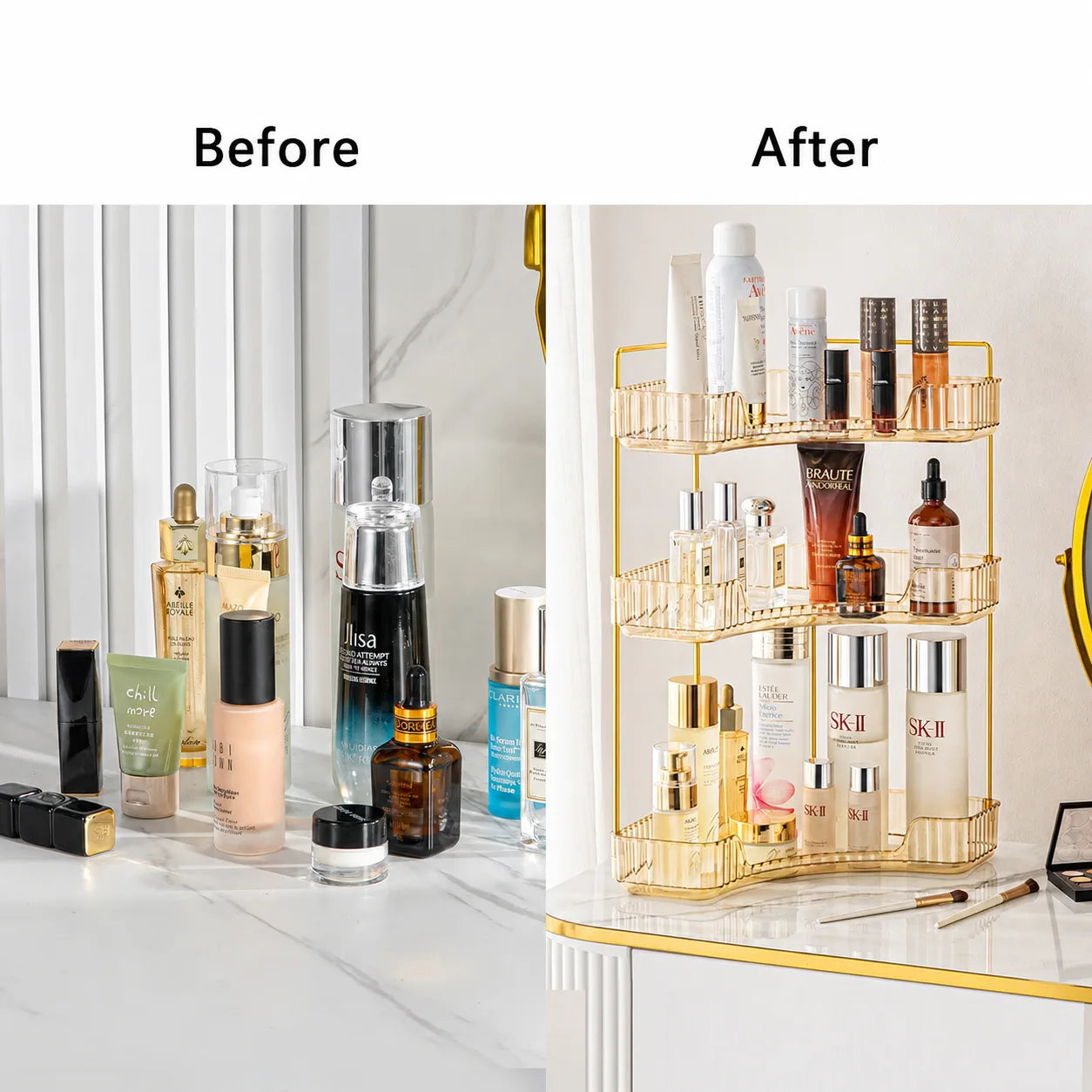 Multi-Tier Corner Organizer Rack for Countertop Storage - image 03