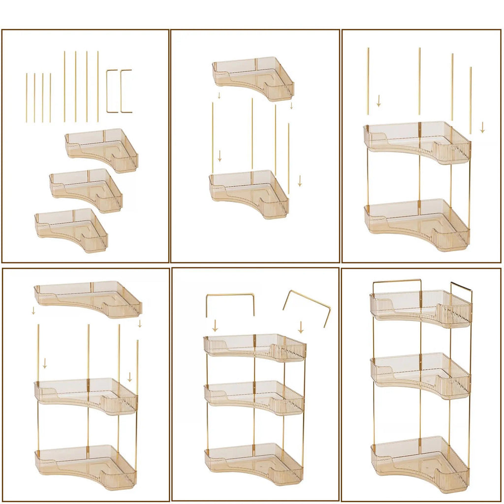 Multi-Tier Corner Organizer Rack for Countertop Storage - image 05