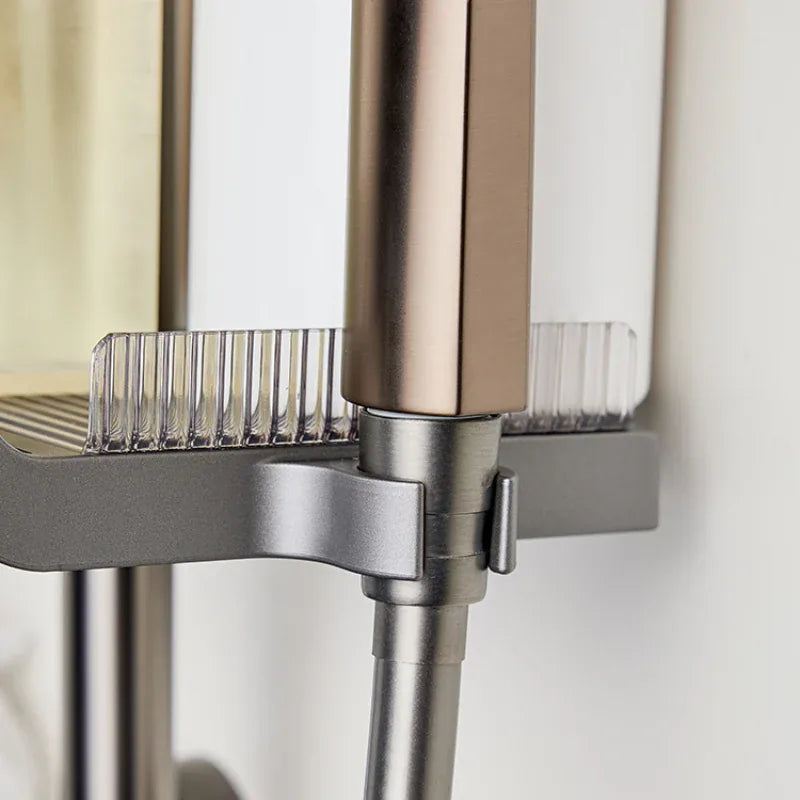 Twist-Lock Shower Rail Caddy for Bathrooms - 06