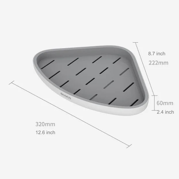 Adhesive-Mount Corner Shelf for Bathroom & Kitchen Organization - image 06