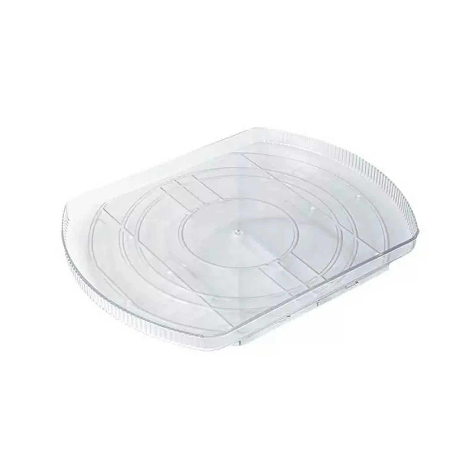 Clear 360° Rectangular Lazy Susan – Fridge Organizer & Rotating Storage (15.3" × 11.1")