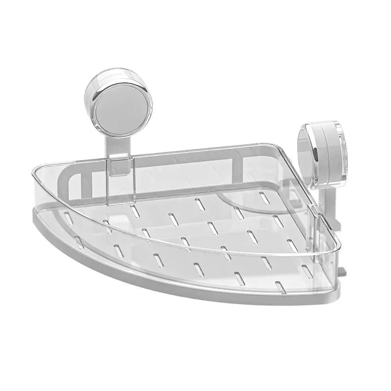 Suction-Mount Corner Shelf for Bathroom & Kitchen Organization - image 10