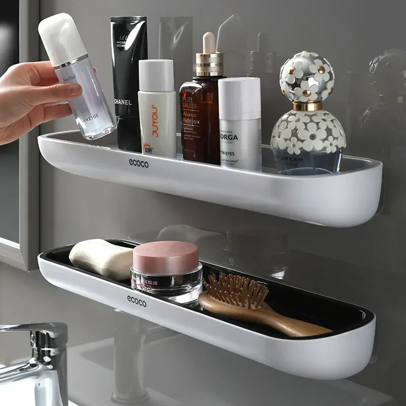 Adhesive-Mount Slim Shelf for Bathroom & Kitchen Organization - image 12