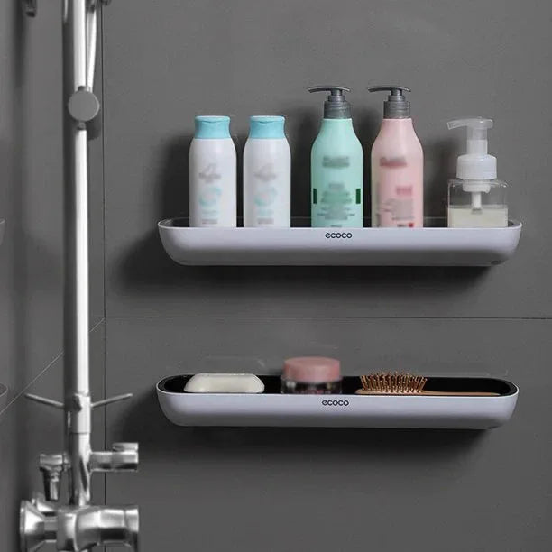 Adhesive-Mount Slim Shelf for Bathroom & Kitchen Organization - image 13