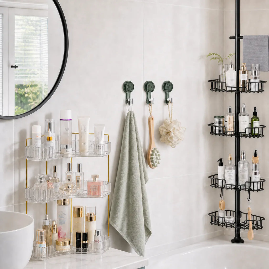 Small Bathroom Storage RollingTail Reset - Transparent / Green