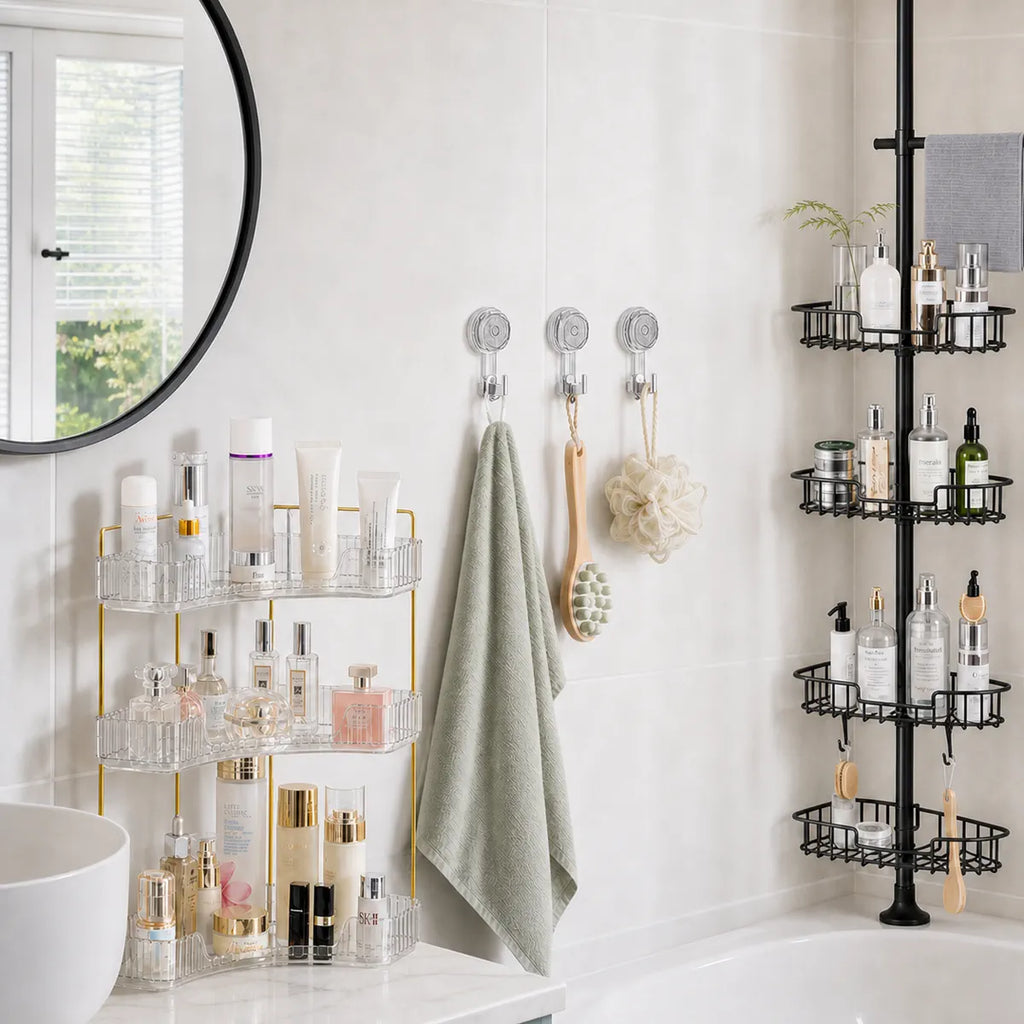 Small Bathroom Storage RollingTail Reset - Transparent / Transparent