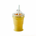 Collapsible Ice Maker Cup with Lid & Straw