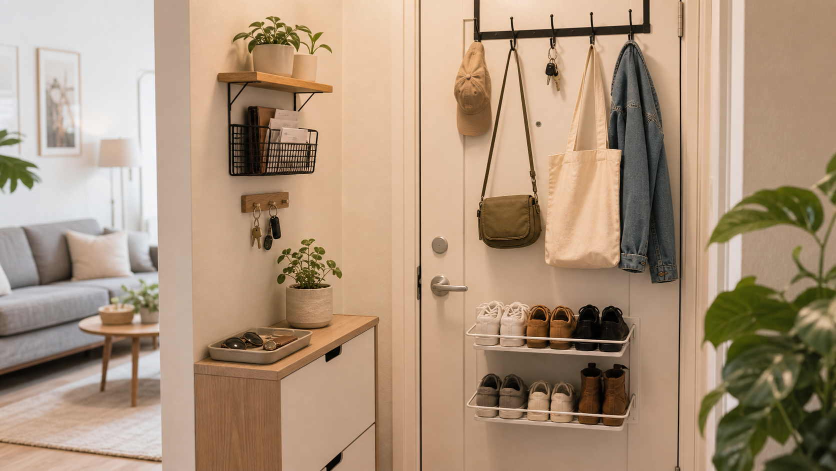 Entryway Clutter Fixes collection banner for renter-friendly small apartments