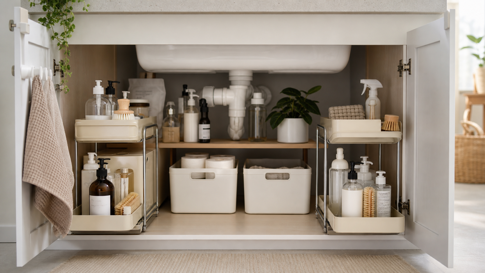 Under-sink cabinet chaos